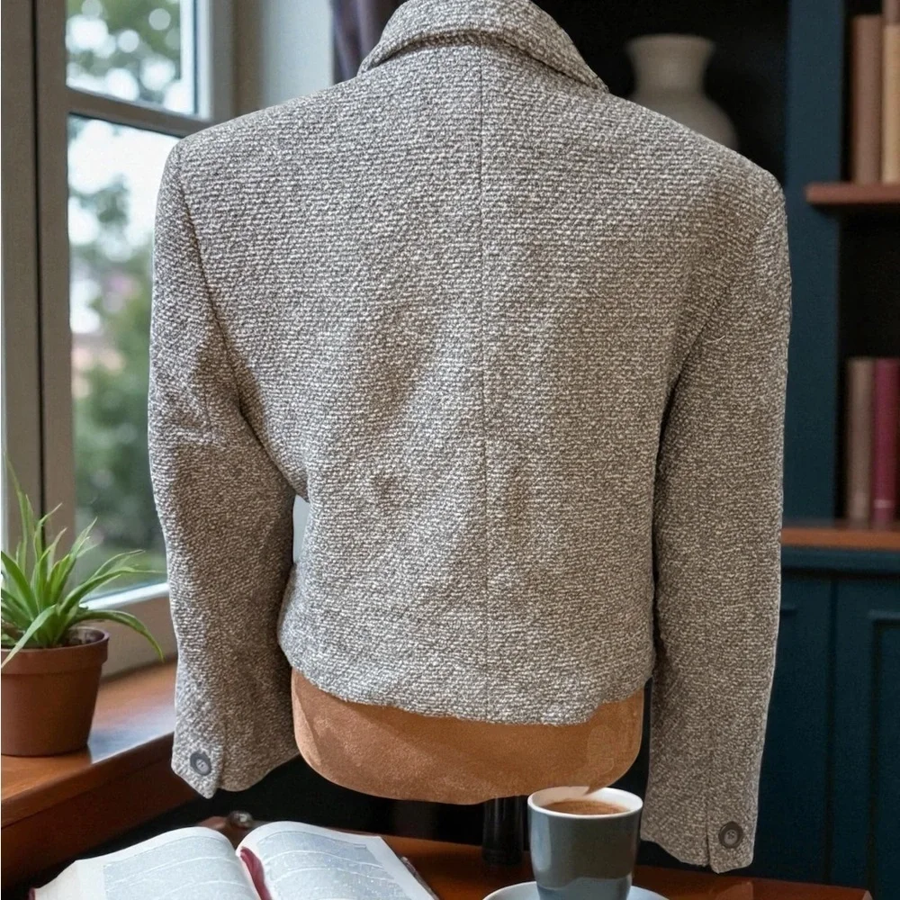 Jones New York Gray Double-Breasted Blazer